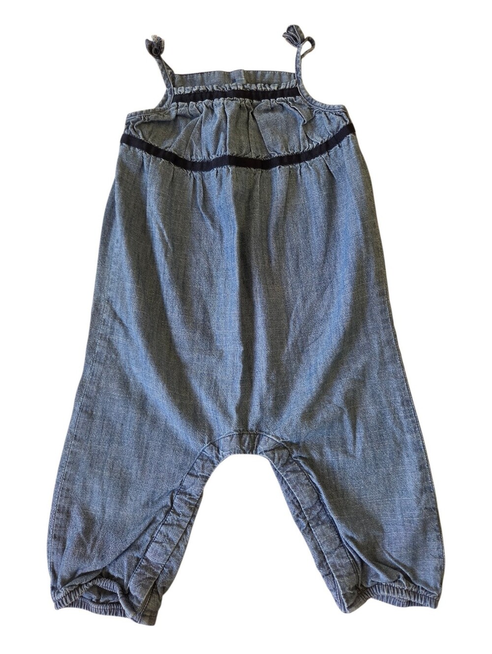 GAP Baby Light Blue Denim  Romper